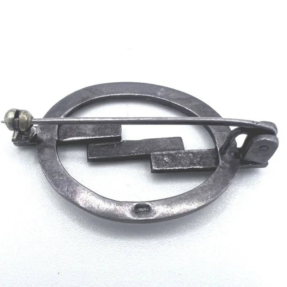 Art Deco Sterling Silver Marcasite Brooch Oxidized 1.5 X‎ 1